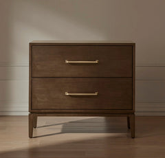 2-Drawer Wood Nightstand - Espresso