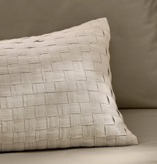 Linen Woven Icon Pillow Cover (Lumbar) - Melange Shore