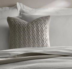 Modern Cable Knit Pillow Cover (20x20) - Heathered Pewter