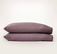 Percale Hemmed Pillowcase Set - Plum