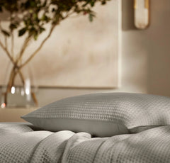 Signature Textured Stitch Quilted Sham - Pewter