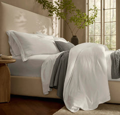 Signature Hemmed Duvet Set - White