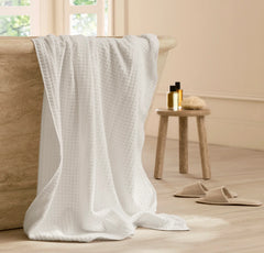 Turkish Waffle Bath Sheet - White