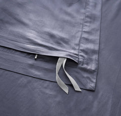 Signature Hemmed Duvet Set - Mineral