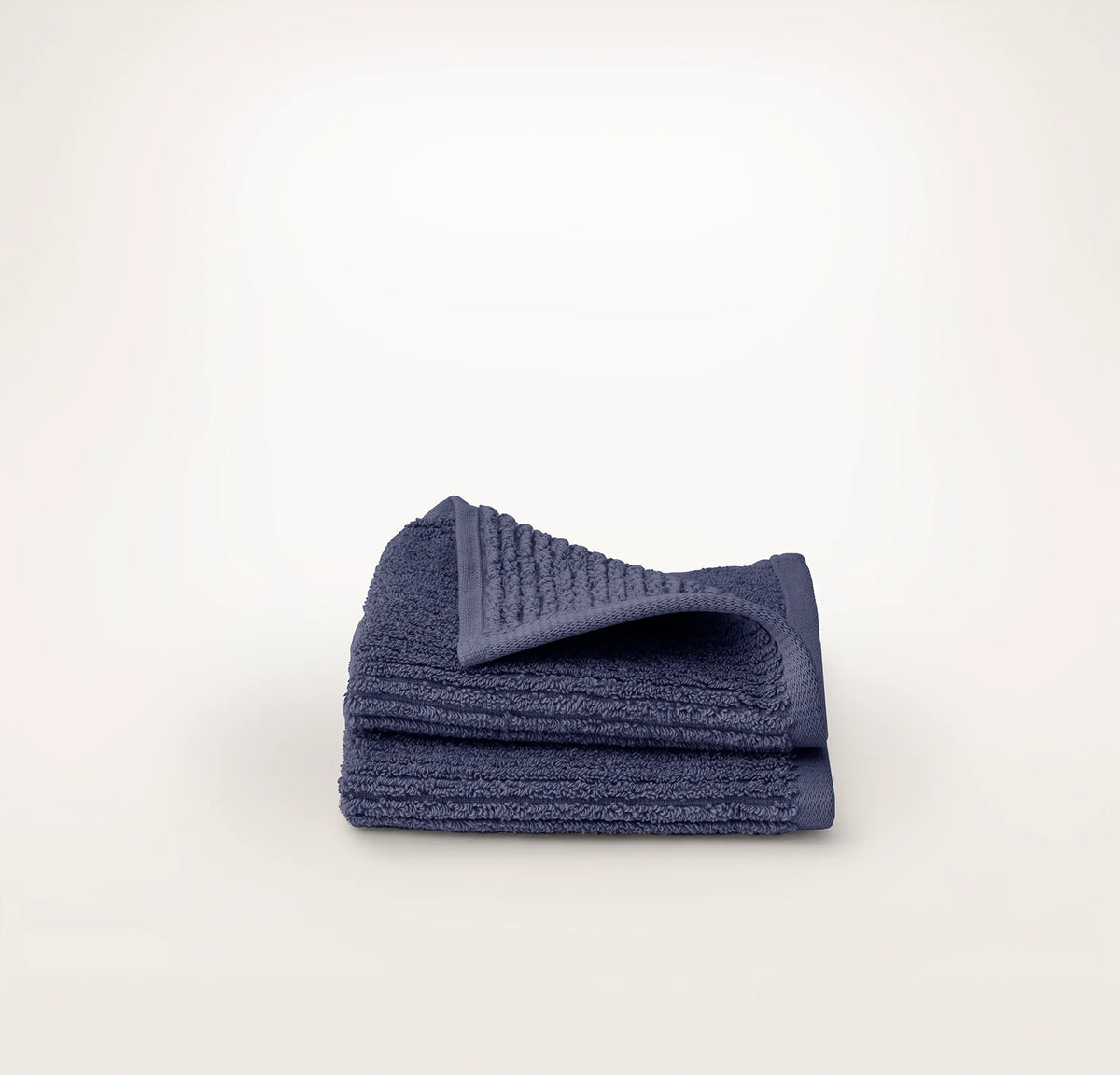 Turkish Ribbed Washcloths (Pair) - Coastal Navy
