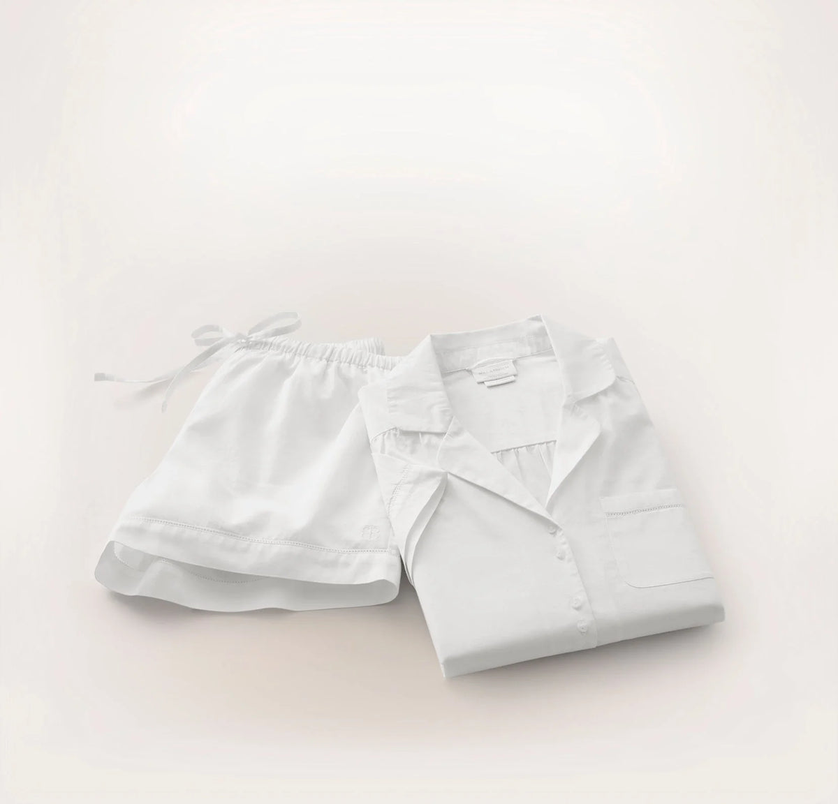 Signature Short Sleeve & Shorts Pajama Set - White