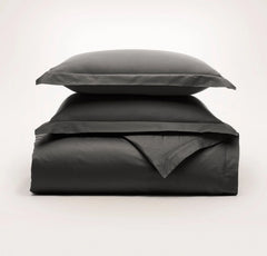 Percale Hemmed Duvet Set - Night
