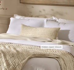 Summer Crochet Pillow Cover - Lumbar (Natural)