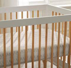 Signature Fitted Crib Sheet - Pewter Cotton Tail