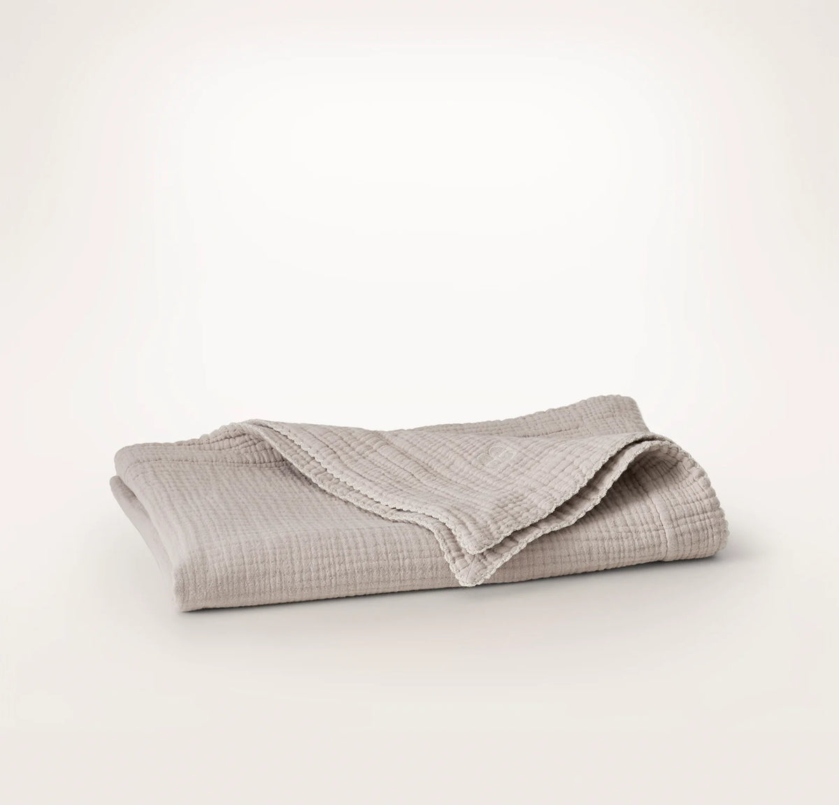 Dream Baby Blanket - Pewter/Cream Picot
