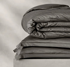 Reserve Embellished Duvet Set - Stone/Stone Embroidered Lattice
