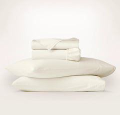 Signature Embellished Sheet Set - Cream/Cream Piped Edge