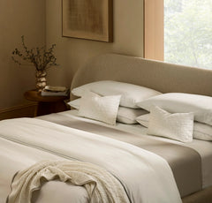 Linen Woven Icon Pillow Cover (Petite Lumbar) - White