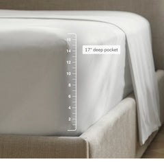 Percale Hemmed Fitted Sheet - White