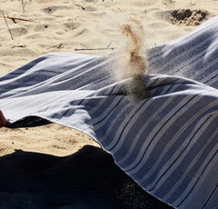 The Beach Blanket - Mineral Seaside Stripe
