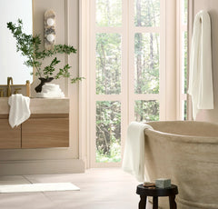 Turkish Ribbed Bath Mat - Cream