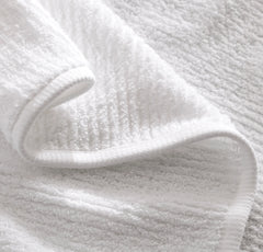 Turkish Ribbed Hand Towels (Pair) - White