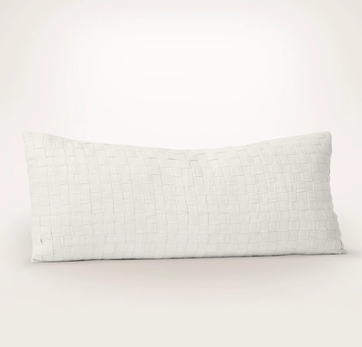 Linen Woven Icon Pillow Cover (Lumbar) - White