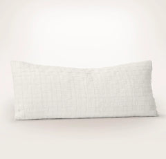 Linen Woven Icon Pillow Cover (Lumbar) - White