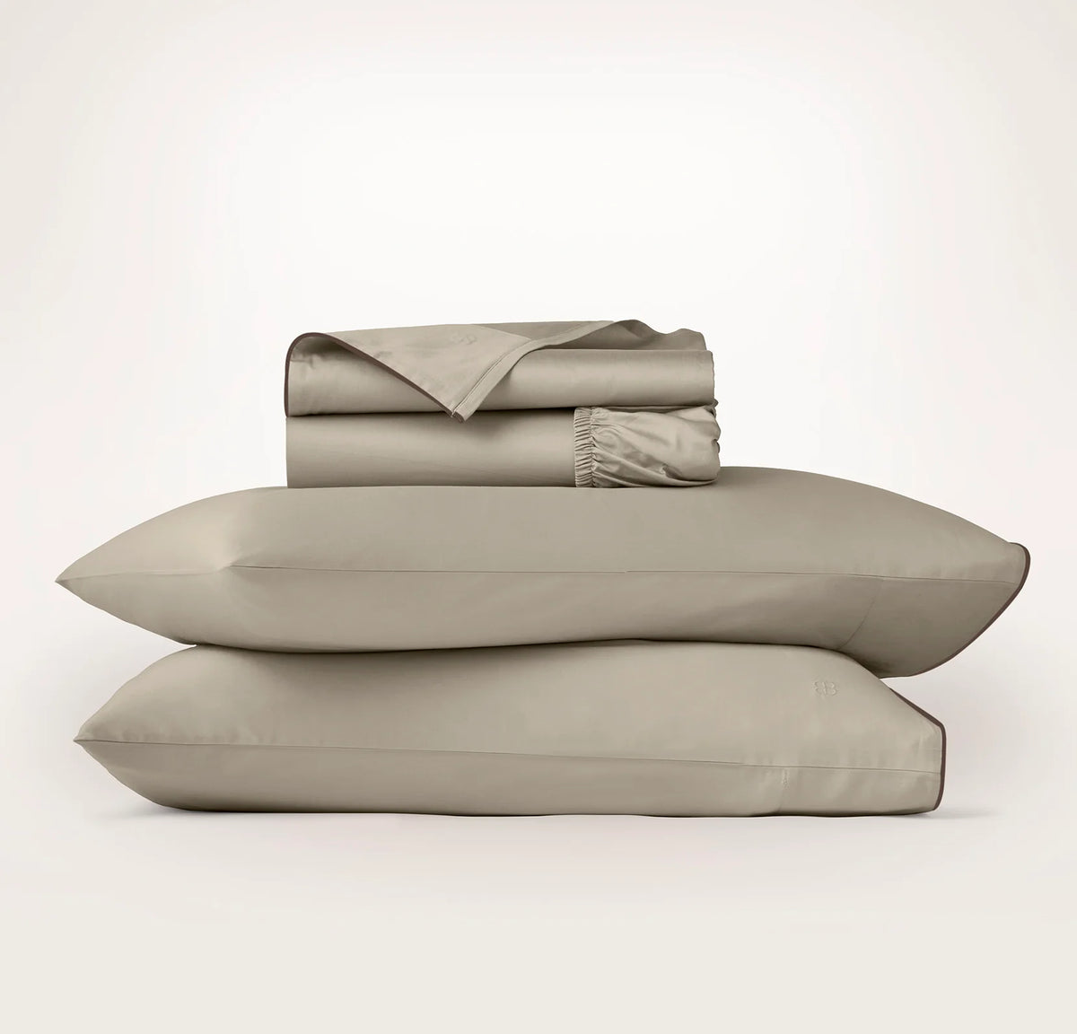 Signature Embellished Sheet Set - Oak/Walnut Piped Edge