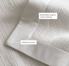 Signature Stitchline Sham - Cream