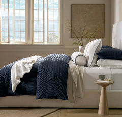 Relaxed Seersucker Duvet Set - Coastal Navy