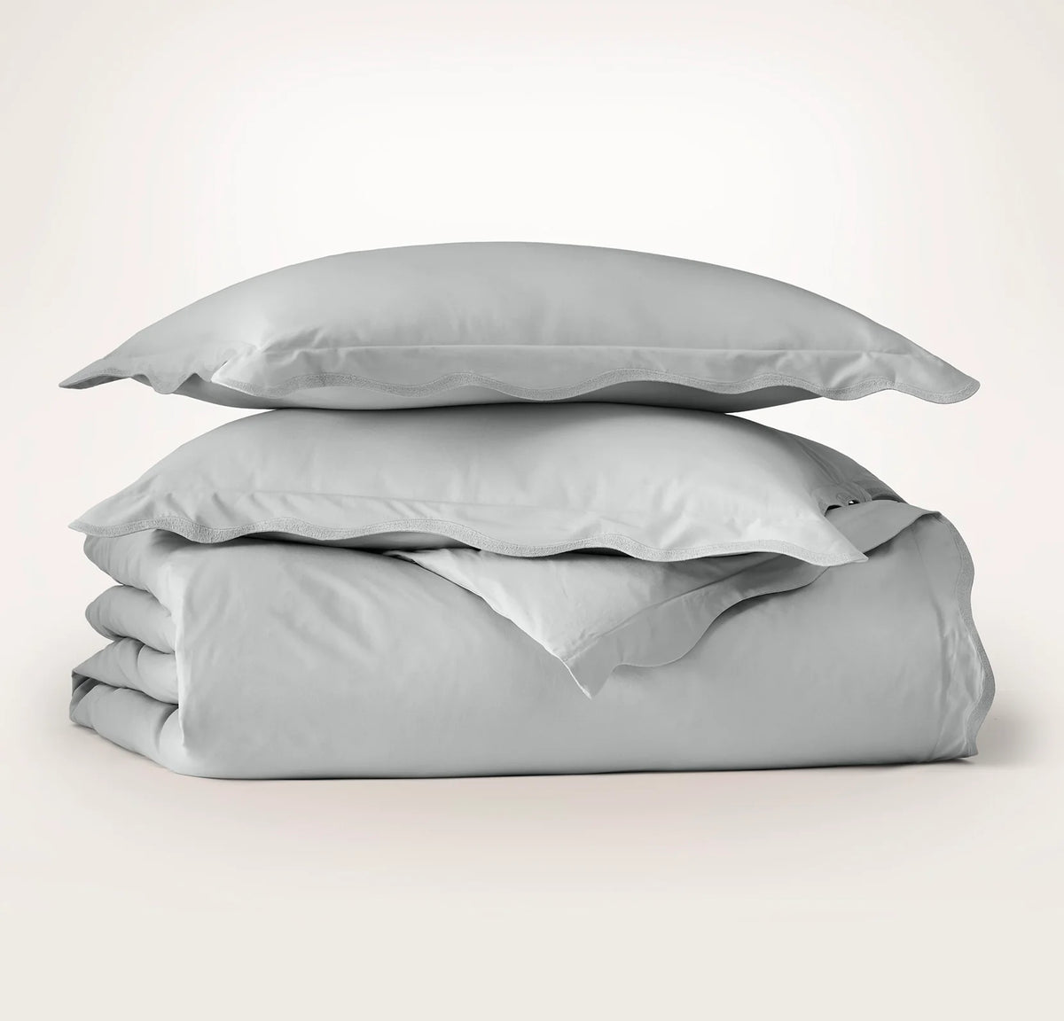 Signature Embellished Duvet Set - Shore/Shore Curved Edge