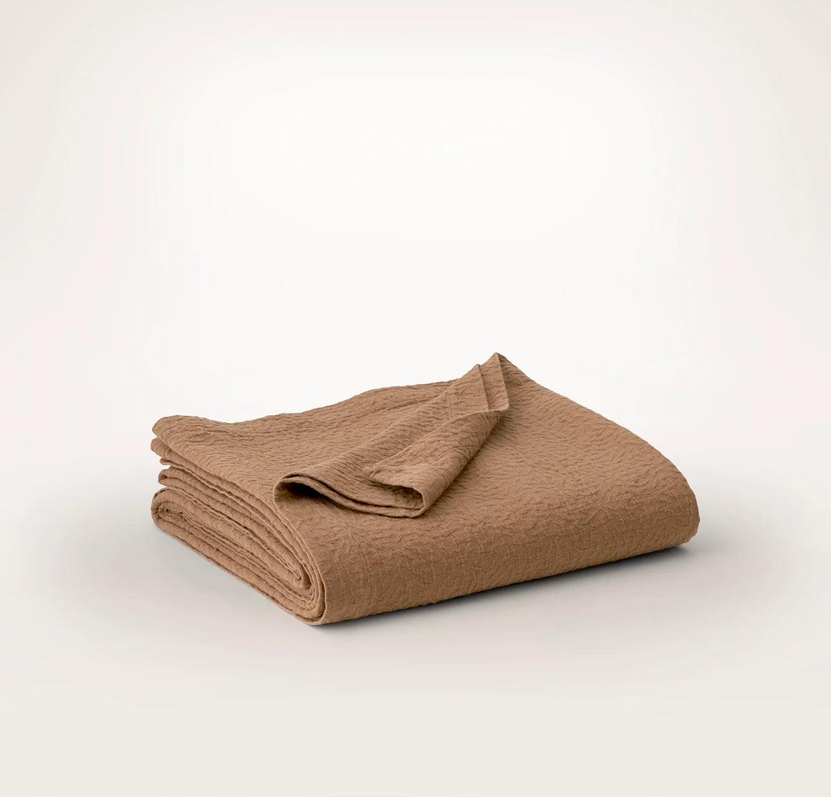 Dappled Vela Classic Coverlet - Deep Camel