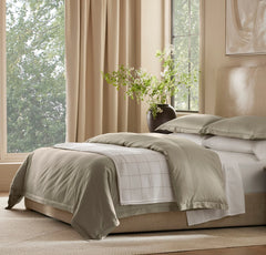 Signature Hemmed Duvet Set - Oak