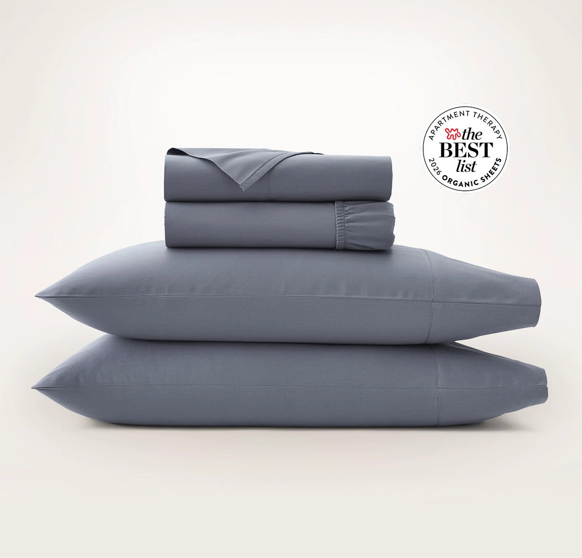 Percale Hemmed Sheet Set - Mineral