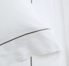 Signature Embellished Sheet Set - White/Stone Embroidered