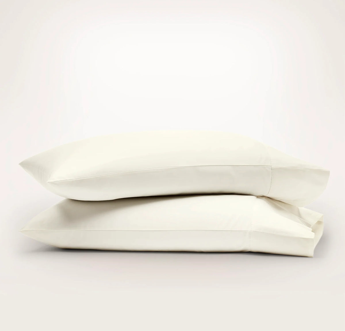 Percale Hemmed Pillowcase Set - Cream