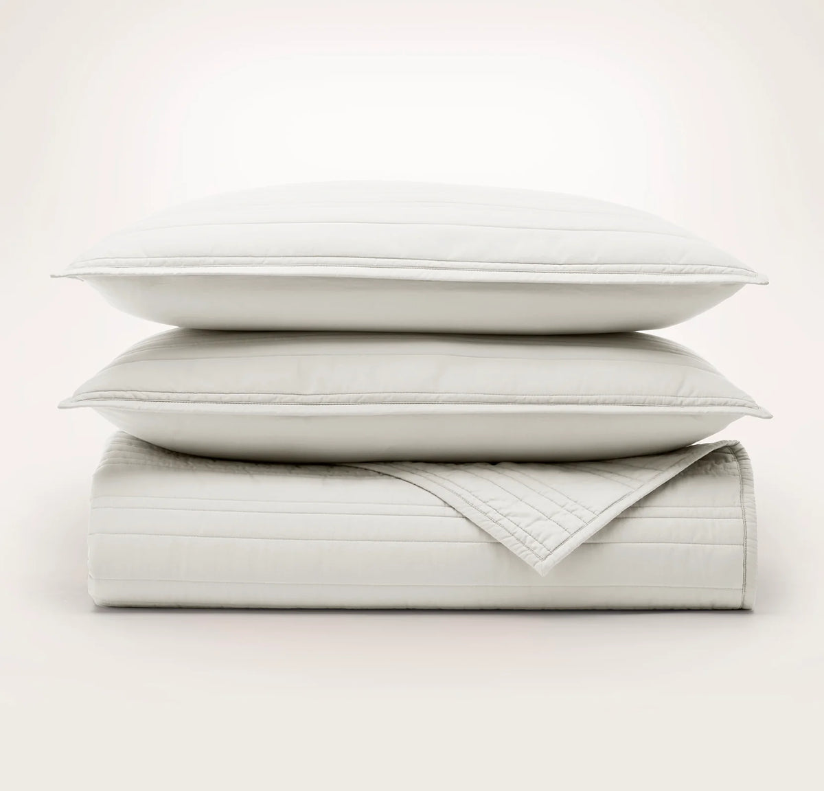 Signature Stripe Quilt Set - Mist
