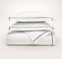 Signature Embellished Duvet Set - White/Night Embroidered