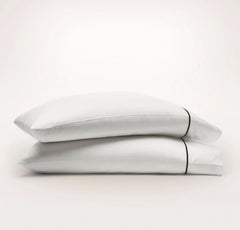 Signature Embellished Pillowcase Set - White/Night Embroidered