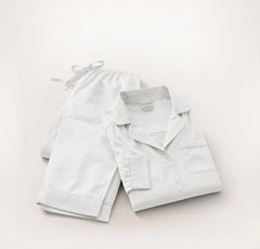 Signature Long Sleeve & Pants Pajama Set - White