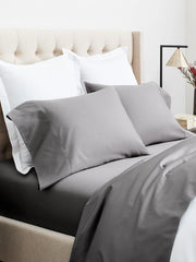 Signature Hemmed Flat Sheet - Stone