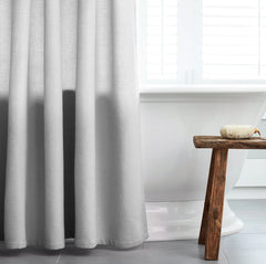Waffle Shower Curtain - Pale Pewter