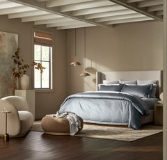 Signature Hemmed Duvet Set - Bluestone