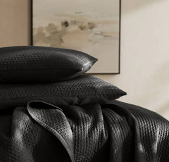 Signature Textured Stitch Quilted Sham - Night