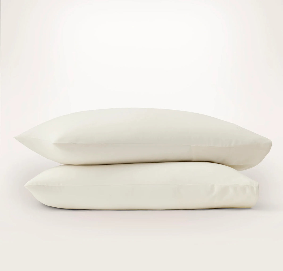 Signature Embellished Pillowcase Set - Cream/Cream Piped Edge