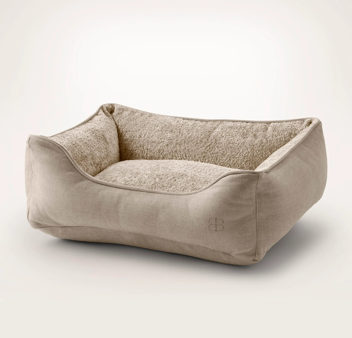 Piped Edge Pet Bed - Biscuit