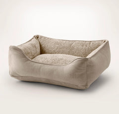 Piped Edge Pet Bed - Biscuit
