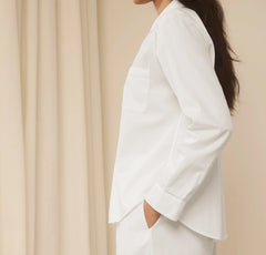 Signature Long Sleeve & Pants Pajama Set - White