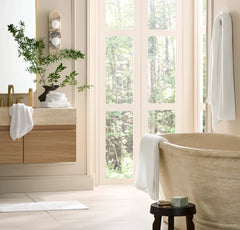 Turkish Ribbed Bath Mat - White
