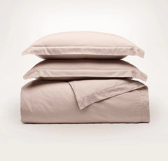 Signature Hemmed Duvet Set - Dusty Rose
