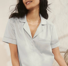 Signature Short Sleeve & Pants Pajama Set - Sky