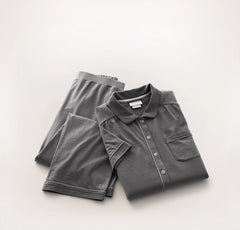 Soft Knit Short Sleeve & Pants Pajama Set - Night