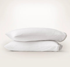 Signature Embellished Pillowcase Set - White/Shore/Sand Sail Stitch