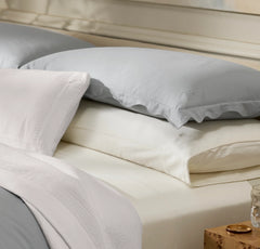 Signature Embellished Duvet Set - Shore/Shore Curved Edge